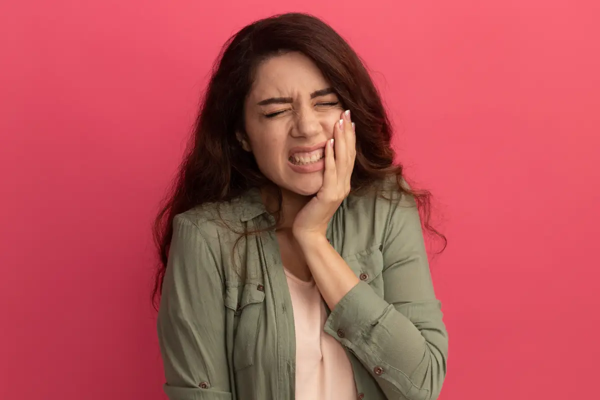  a person is having a toothache