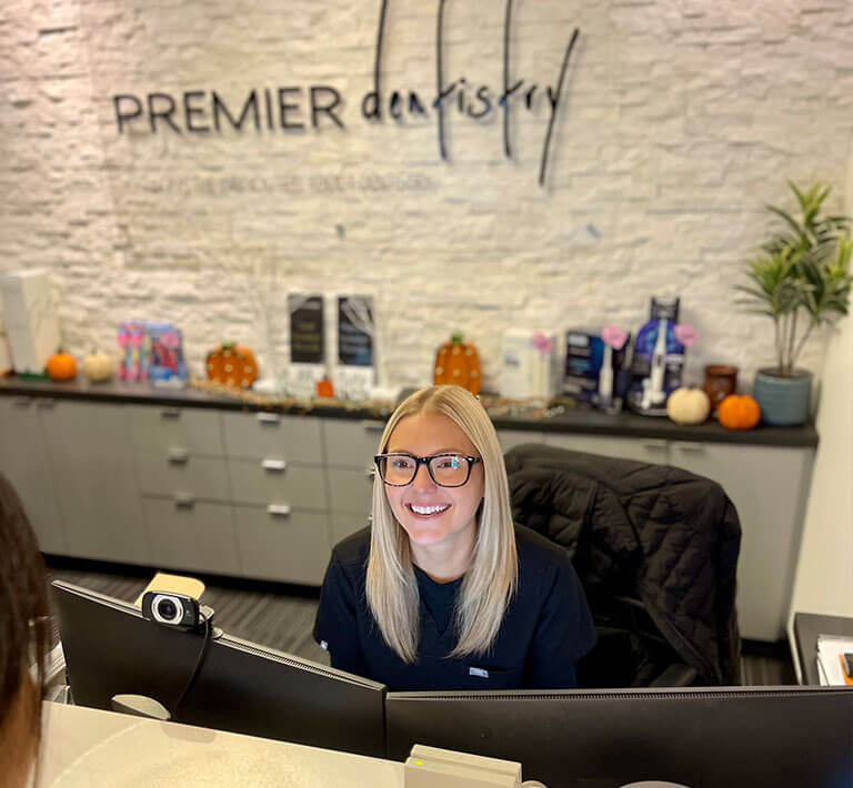 Friendly Receptionist at Premier Dentistry in Gresham Oregon